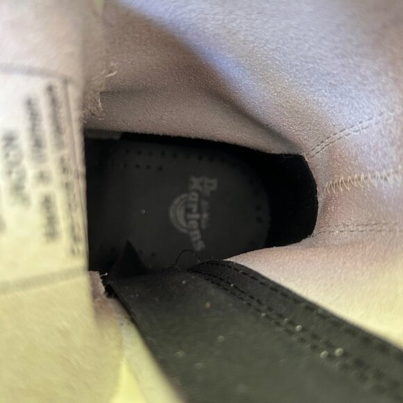 Dr. Martens Jadon Side Zip Patent Leather White Platform Combat Boots Womens 7 - Picture 9 of 12